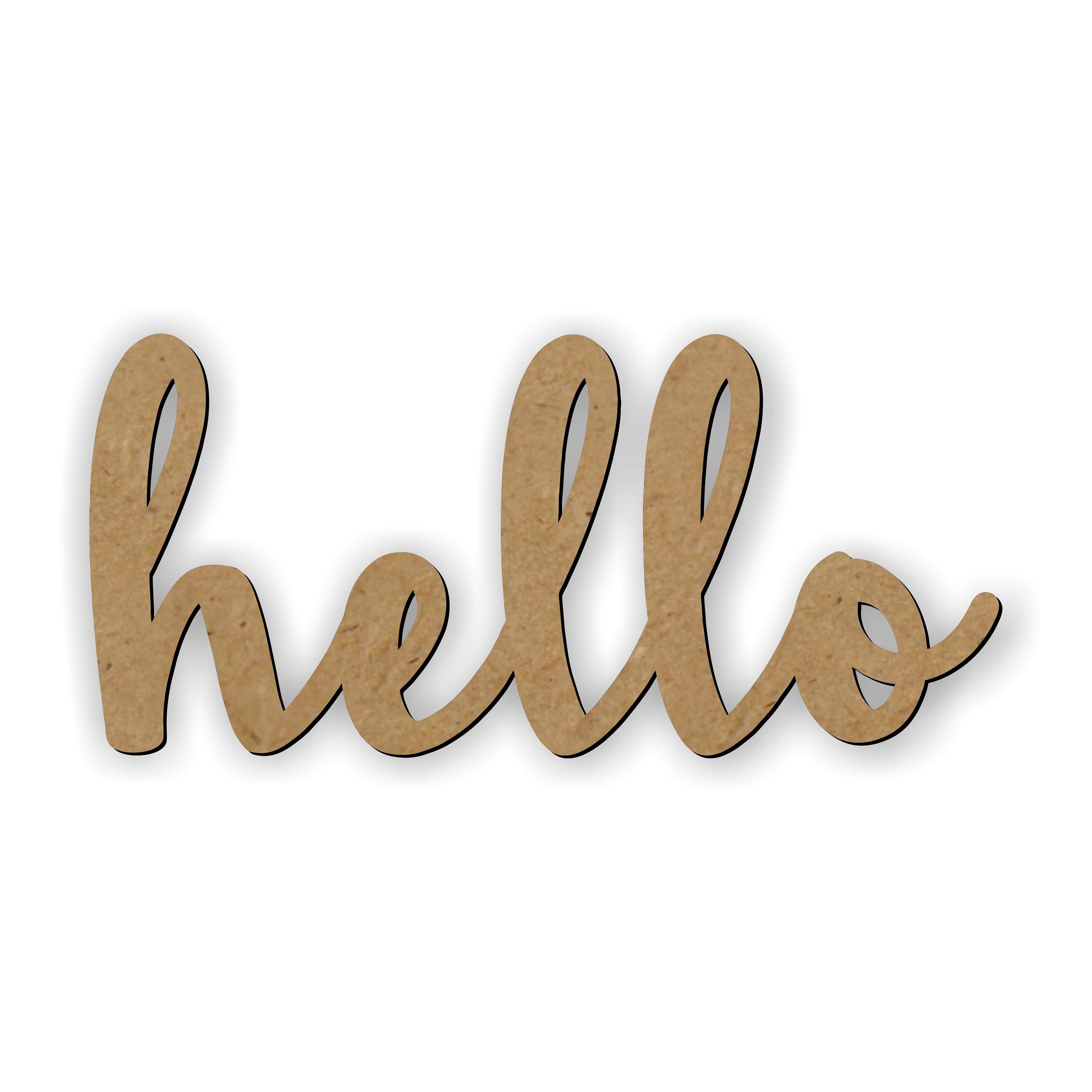 Hello Wood Sign Hello Cutout Wood Cutout Wreath Etsy