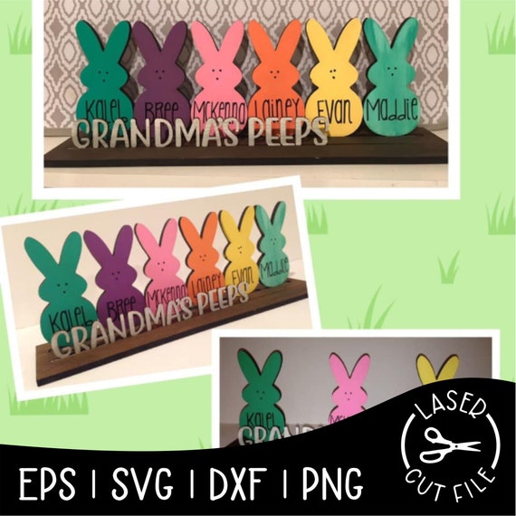 Download Grandmas Peeps Easter Decoration Laser Svg Cut File For Etsy