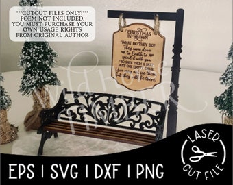 Cutout Set ONLY Christmas in Heaven Dimensional Set Laser SVG Cut File for Glowforge Epilog Projects Laser Cutting Download