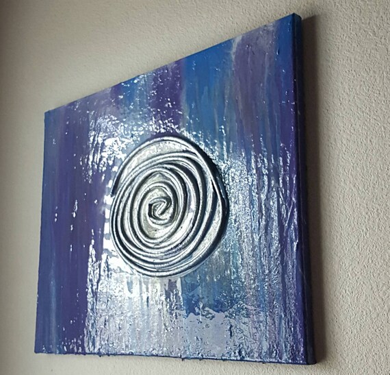 Items similar to Modern Abstract Art Resin Painting On Canvas, Love