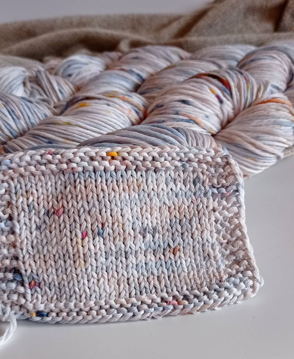 Soft cotton yarn for baby blankets Hand dyed sport/DK weight Etsy