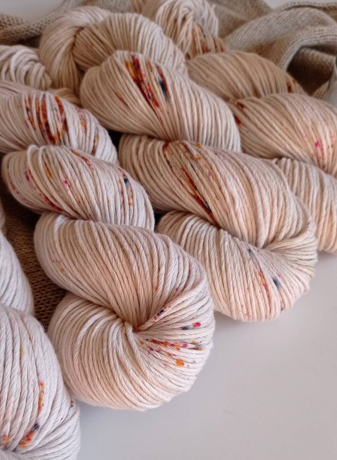 Hand dyed organic cotton yarn dk weight Hand dyed soft cotton Etsy