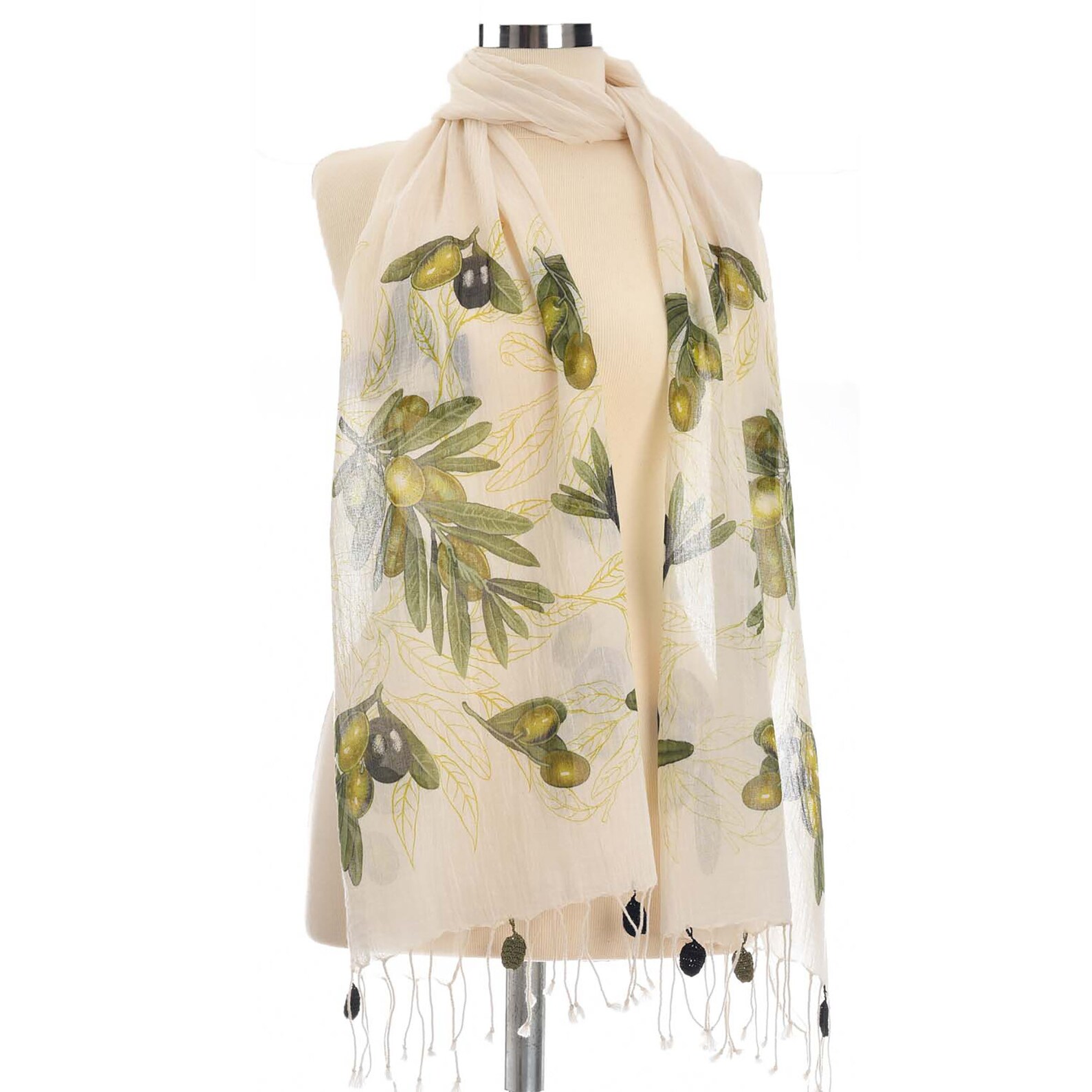 Scarf Women Olive Designed Cotton Fringe Scarf With Handmade - Etsy
