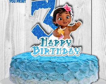 Moana Cake Topper Baby Moana Cake Topper Moana Centerpiece Etsy