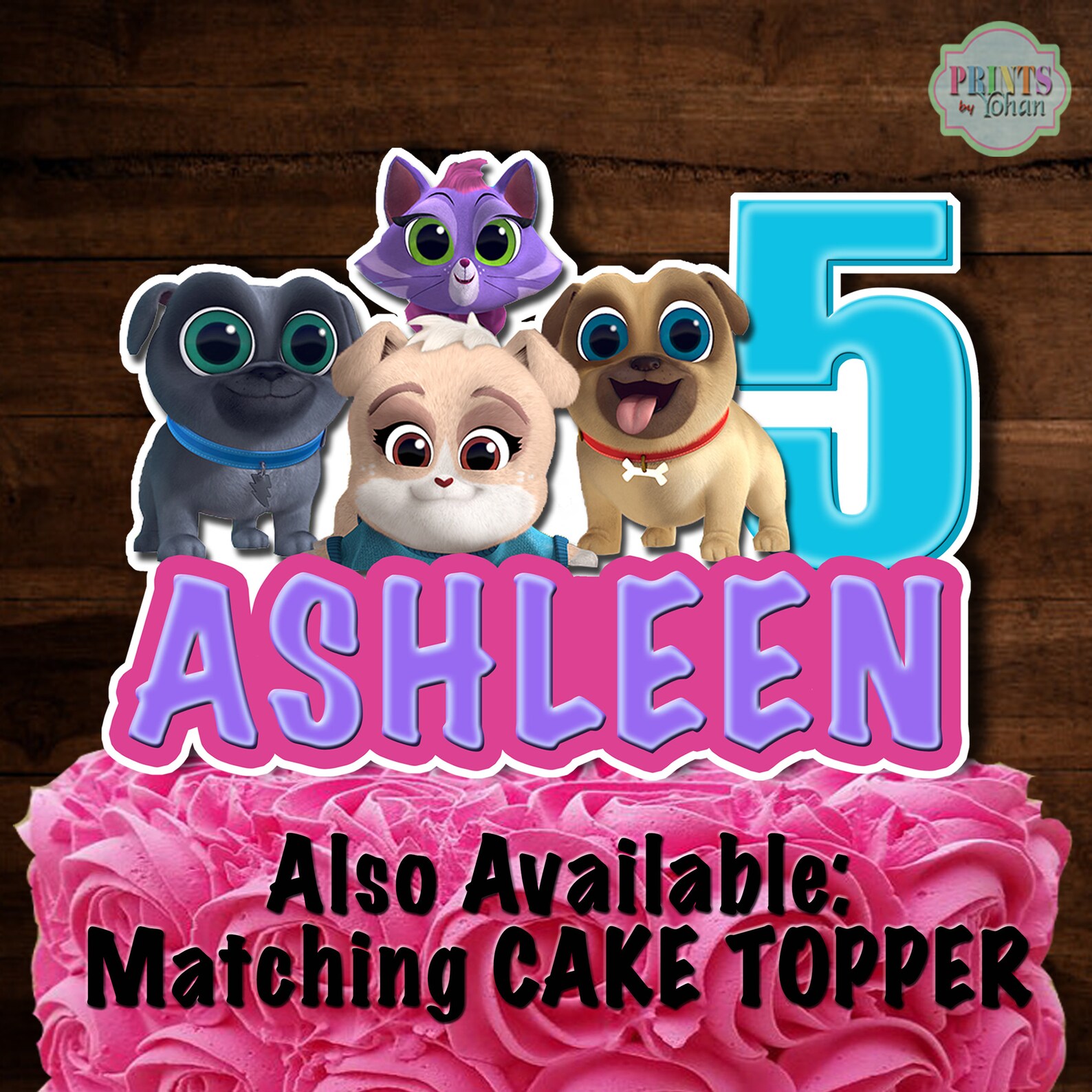 PUPPY DOG PALS Cupcake Toppers Puppy Dog Pals Cupcake Picks | Etsy