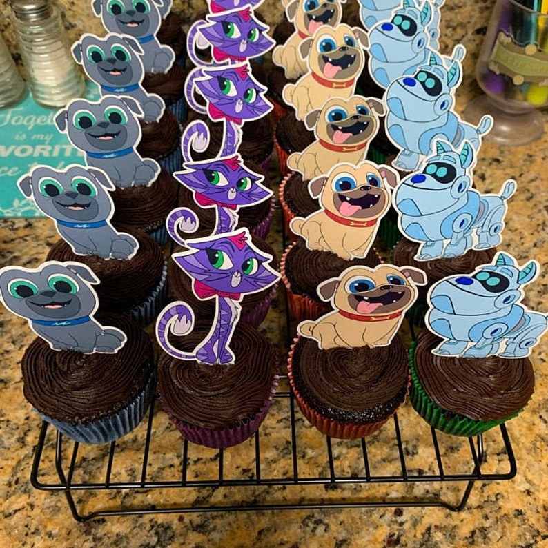 PUPPY DOG PALS Cupcake Toppers Puppy Dog Pals Cupcake Picks | Etsy