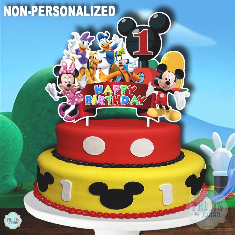 MICKEY MOUSE CLUBHOUSE Cake Topper Mickey Mouse 1st Birthday | Etsy