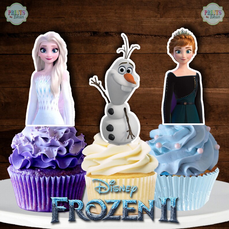 Frozen 2 Cupcake Toppers Disney Frozen 2 Cake Pop Toppers Disney Frozen 2 Cupcake Picks DISNEY FROZEN 2 Cupcake Toppers Frozen 2