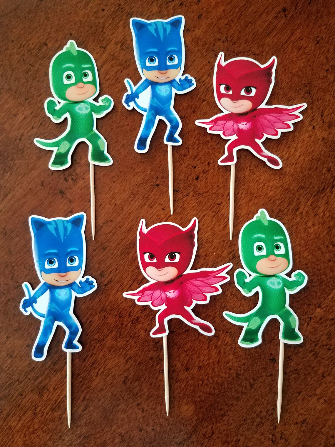 PJ Masks Cupcake Toppers PJ Masks Cake Topper PJ Masks | Etsy