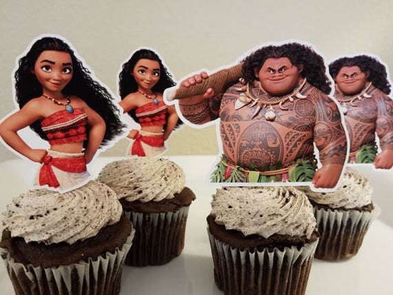 Moana Cupcake Toppers Moana And Maui Cupcake Toppers Moana Etsy Moana Cupcake Toppers Moana And Maui Cupcake Toppers Moana Etsy
