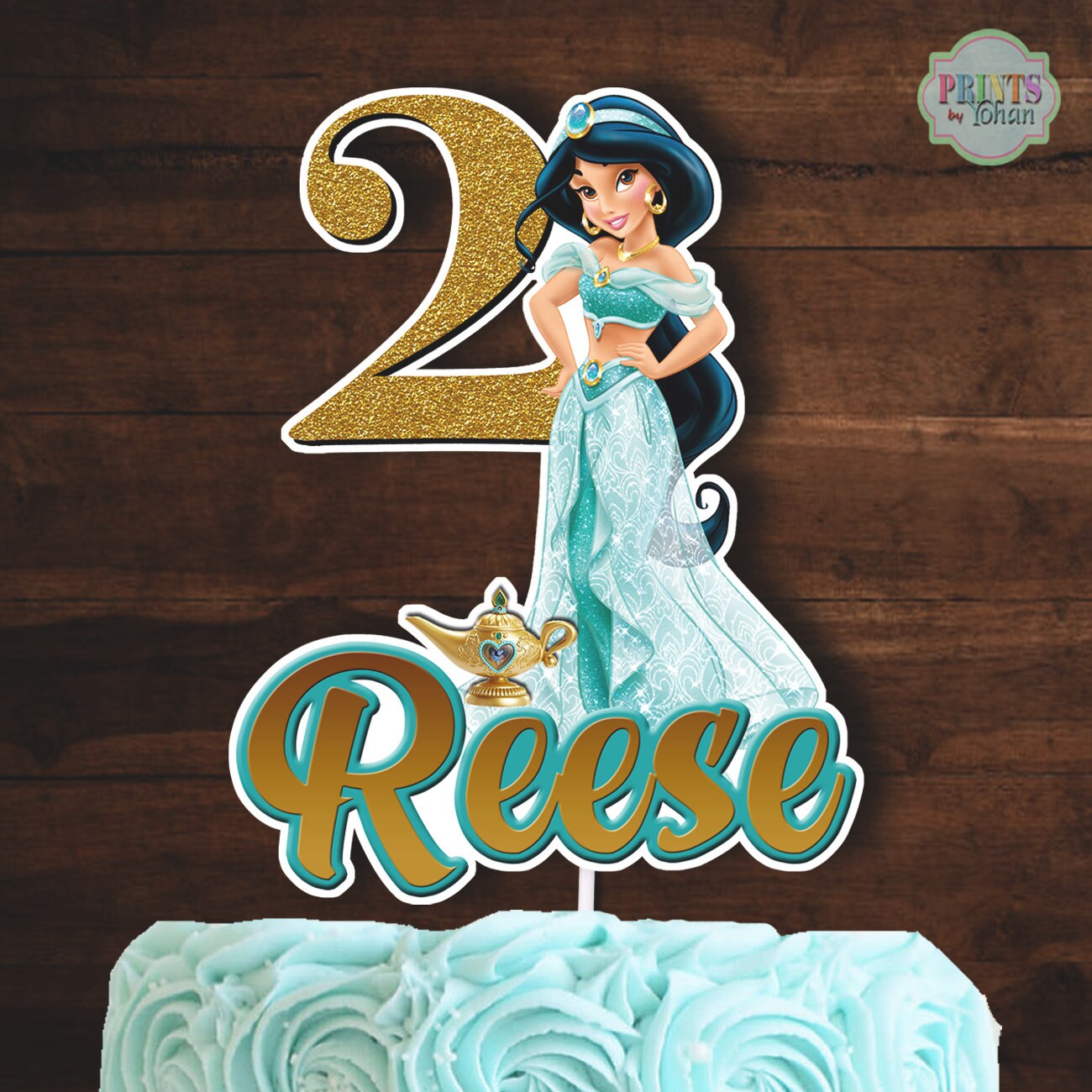 Princess Jasmine Cake Topper Printable