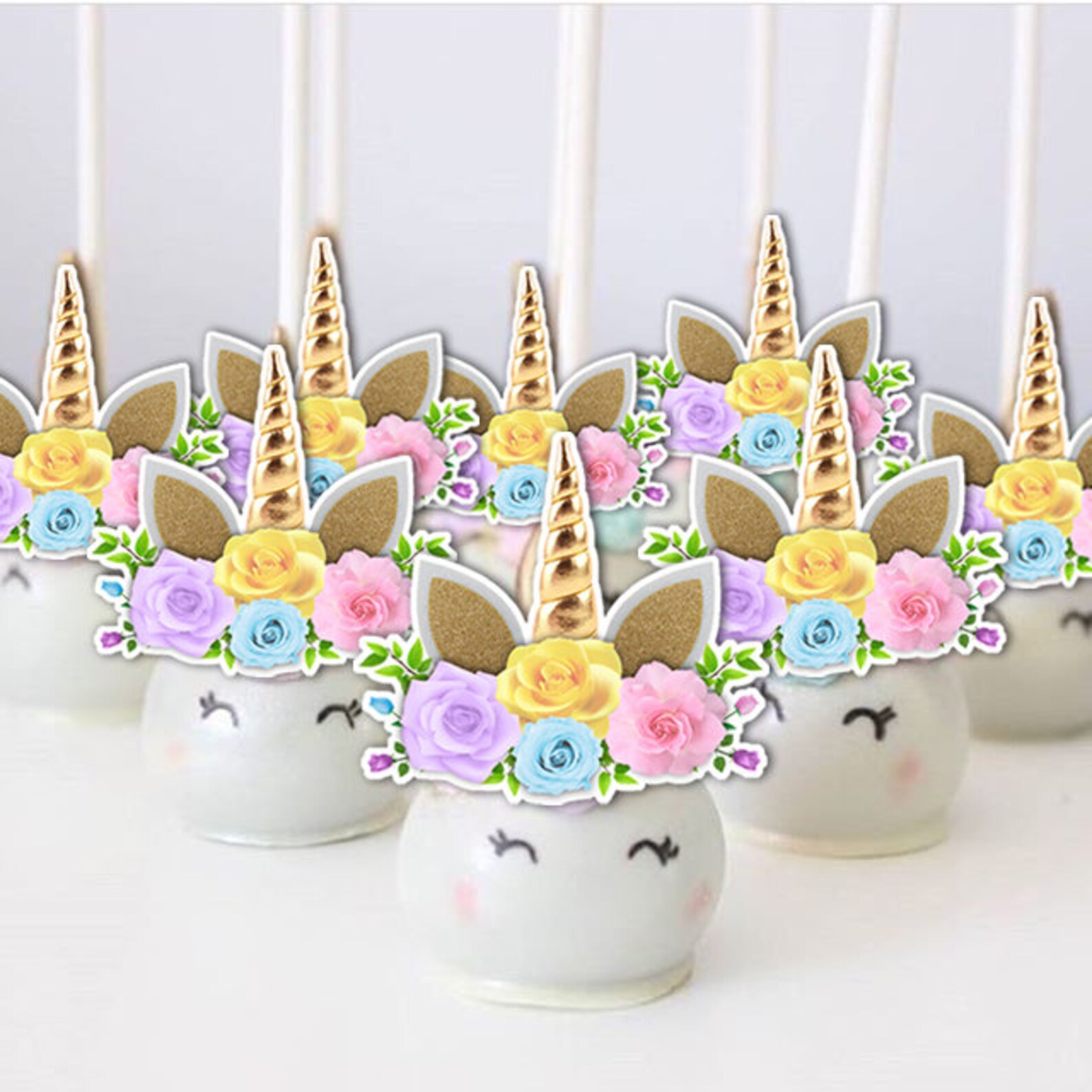 UNICORN Cake Pop Toppers UNICORN Cake Toppers Unicorn | Etsy