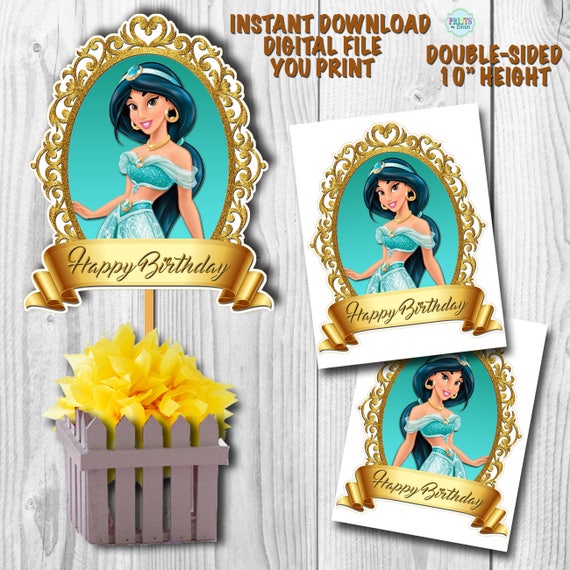 Download Princess Jasmine Centerpiece Jasmine Centerpiece Princess Etsy