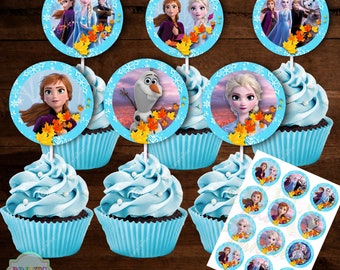 Frozen Cupcake Toppers Printable | Etsy