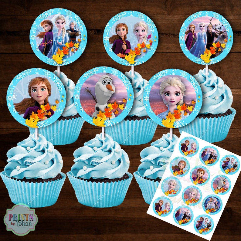Printable DISNEY FROZEN 2 Cupcake Toppers Disney Frozen 2 Etsy