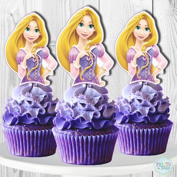 RAPUNZEL Cupcake Toppers Princess RAPUNZEL Cake Pop Toppers | Etsy