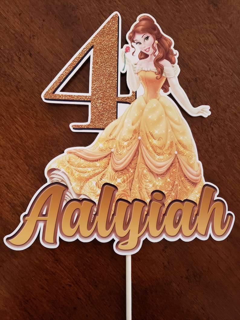 PRINCESS BELLE Cake Topper Princess Belle Centerpiece | Etsy