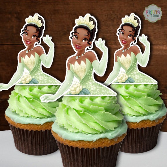 Princess Tiana Cupcake Toppers Princess Tiana Cake Pop Etsy