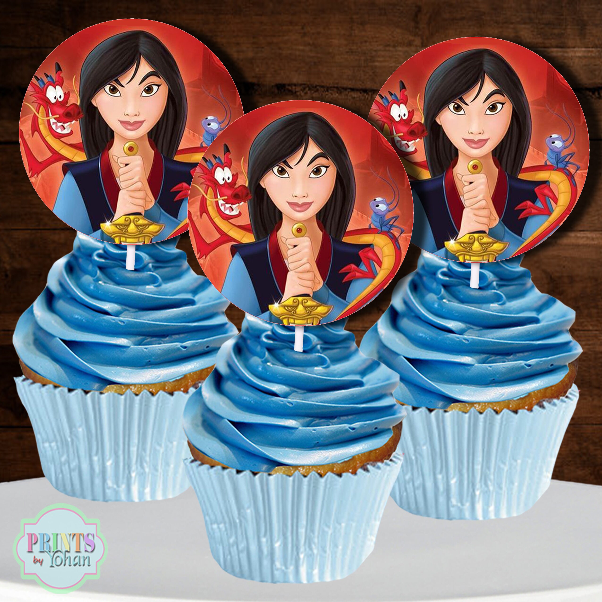 Cupcake Toppers #1 12 MULAN Birthday Inspired Party Picks Cupcake Picks Cupcake Toppers #1 12 MULAN Birthday Inspired Party Picks Cupcake Picks