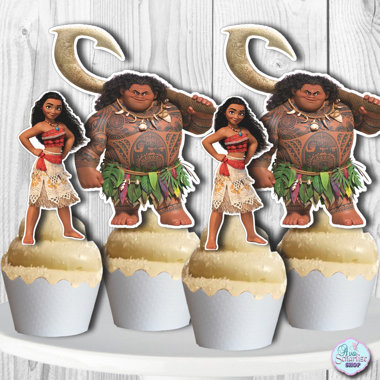 Moana Cake Pop Cupcake Toppers Moana Cake Pop Cupcake Toppers