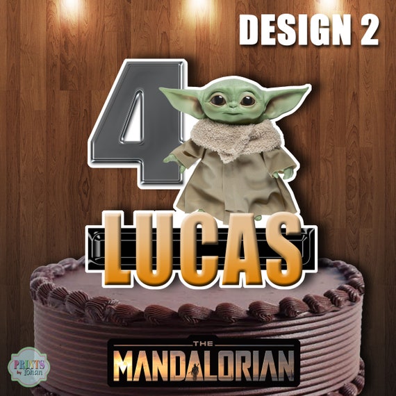 The Mandalorian Cake Topper Baby Yoda Cake Topper Star Wars Etsy