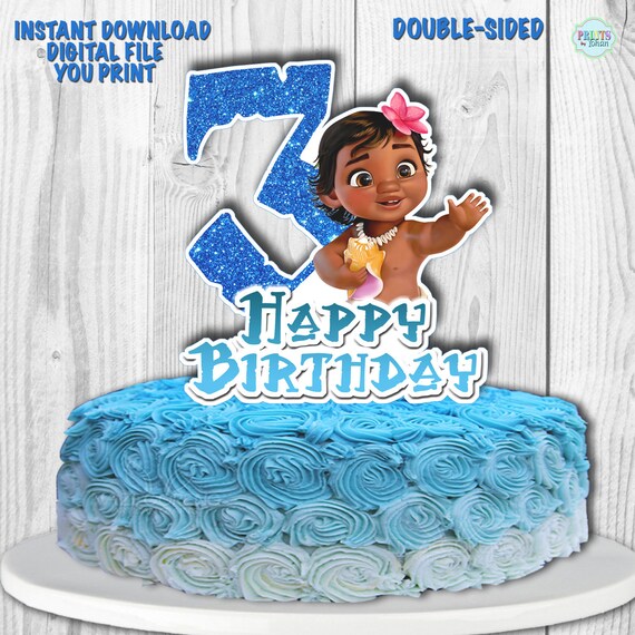 Moana Cake Topper Topper De La Torta De Moana De Bebe Centro Etsy Moana Cake Topper Topper De La Torta De Moana De Bebe Centro Etsy