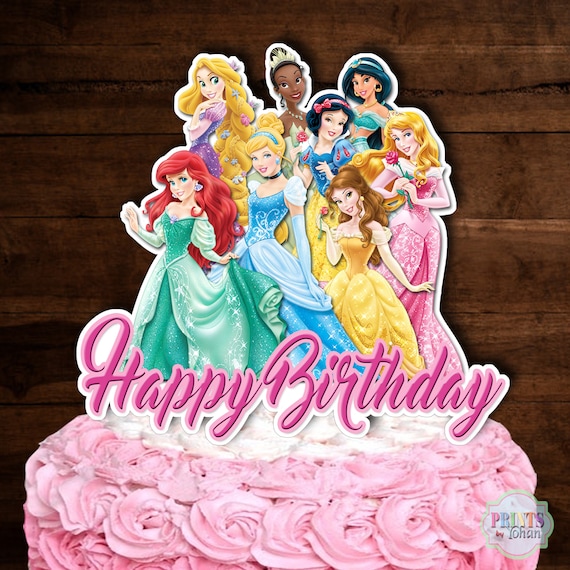 DISNEY PRINCESS Cake Topper Disney Princess Centerpiece Etsy Hong Kong