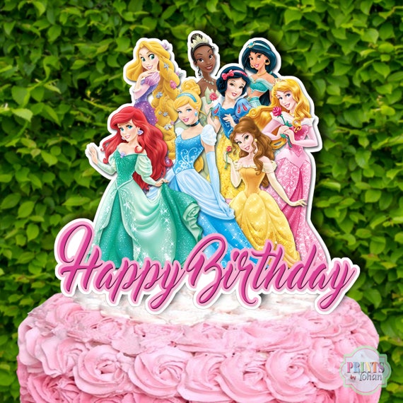Disney Princess Cake Topper Disney Princess Centerpiece Etsy
