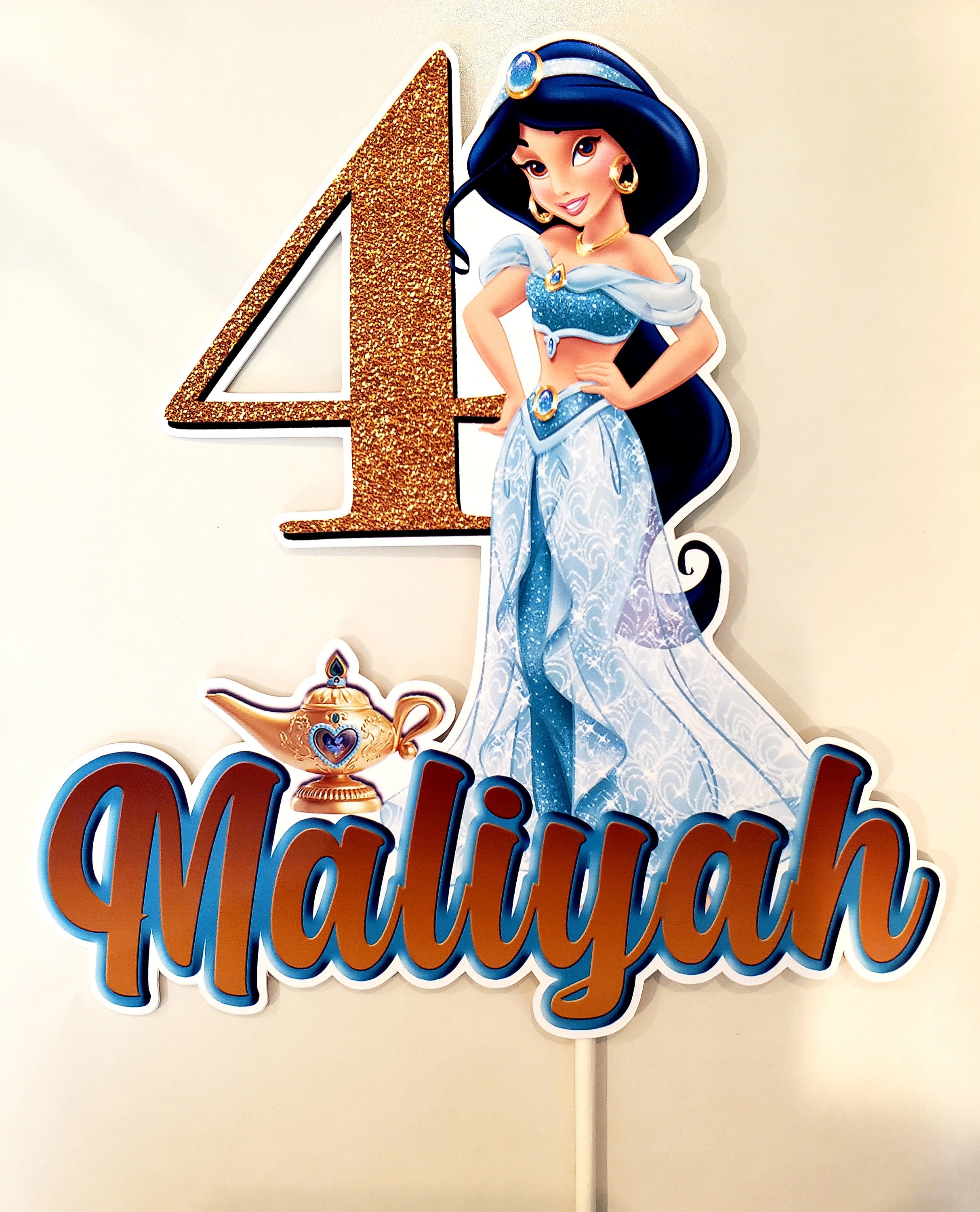PRINCESS JASMINE Cake Topper Princess Jasmine Centerpiece Etsy