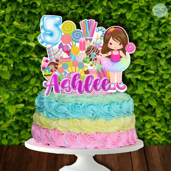 Candyland Cake Topper Candyland Centerpiece Candy Land Cake Etsy