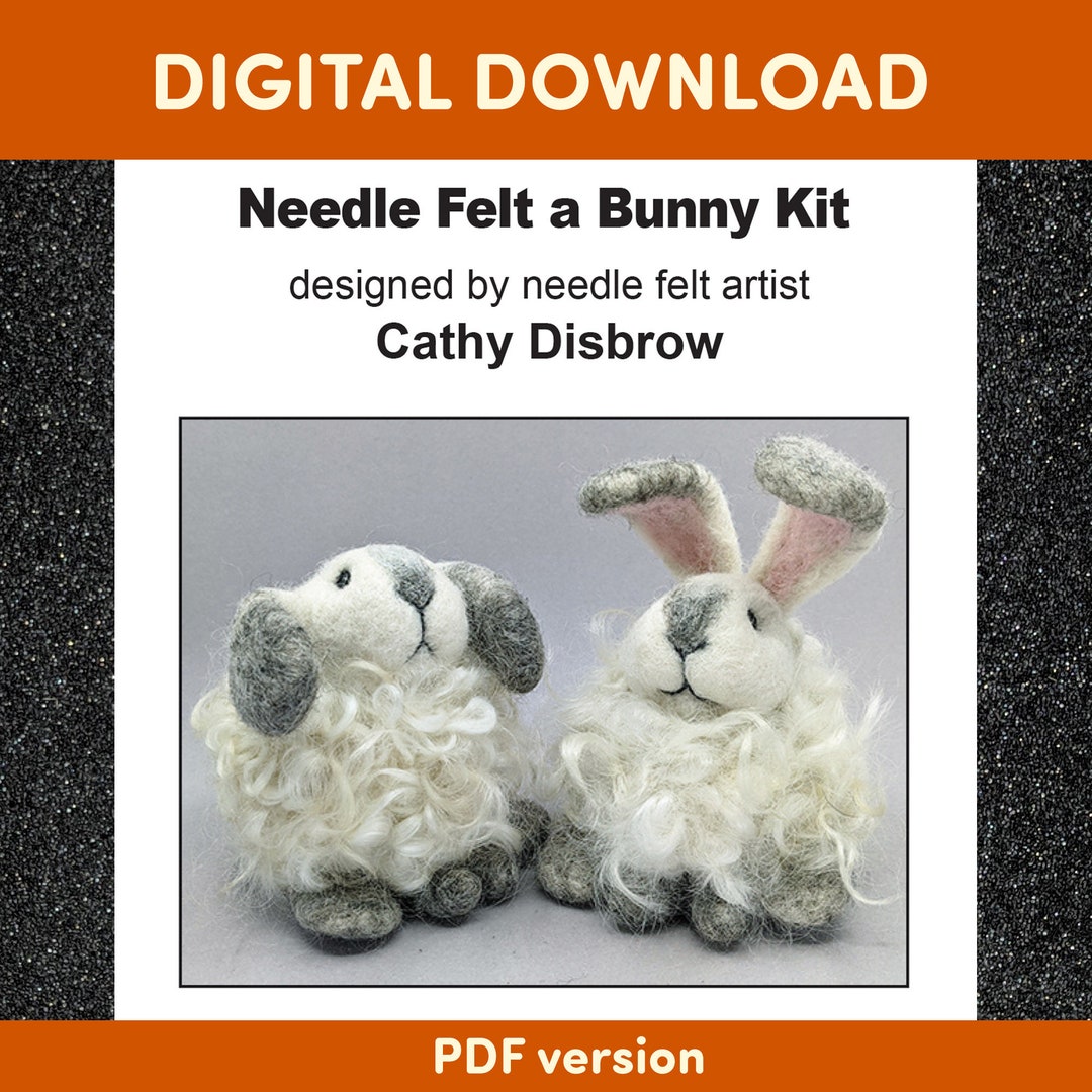 Bunny PDF Needle Felt Pattern, DIY Craft, Downloadable Felting Pattern ...