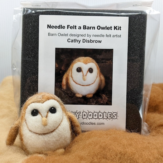 Kit Barn Owlet Needle Felt Kit DIY Craft Kit Felting Kit Etsy