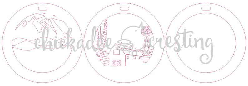 Download SVG File 3 Layer Farm Christmas Ornament | Etsy