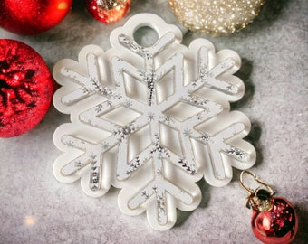 Schneeflocke Tumbler Tag, Weihnachten Stanley Tumbler Zubehör, Urlaub Tumbler Zubehör, 40 Unze, Sparkle, Metallic, Cup Accessoire