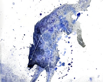 Celestial Wolf | 9x12" Giclee Print