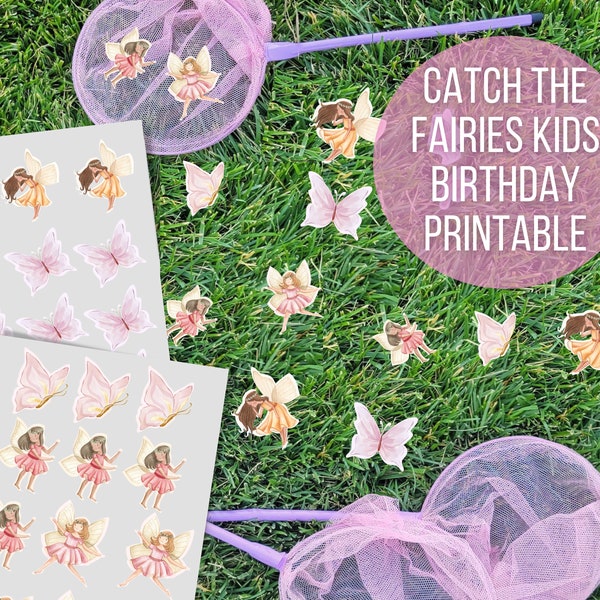 Printable, from a fairy, Fairyland, catch the fairies game, fairy party game,