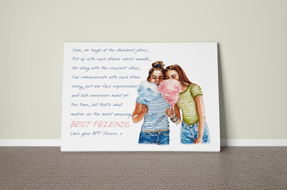 Personalised Best Friend Gift Sisters Quote Poem Bff Bestie Etsy