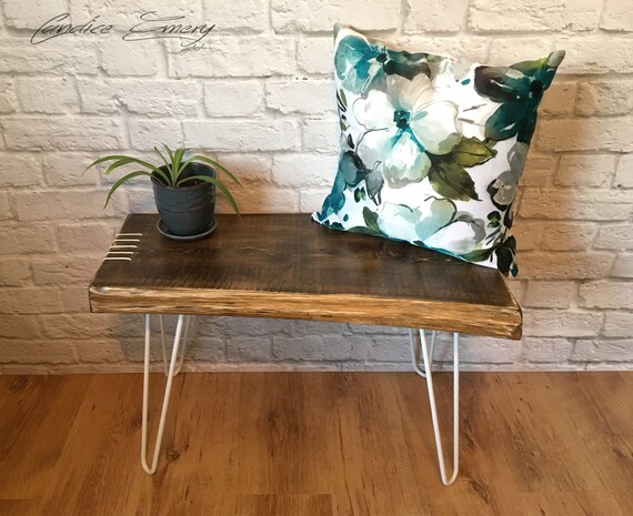 Entryway Bench Hairpin Bench Unique Coffee Table End Table Etsy