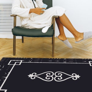 Sankofa Indoor Area Rug / Adinkra Home Decor