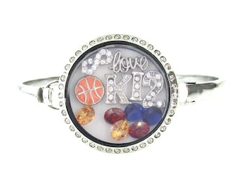 Cavs Basketball Floating Locket Bracelet