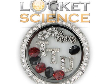 Texas Tech Themed 3 Charm Lockets