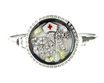 Licensed Practical Nurse Floating Locket Bracelet