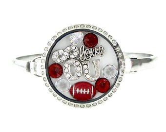 Oklahoma Football Floating Locket Bracelet