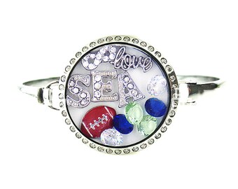 Seattle Football Floating Locket Bracelet