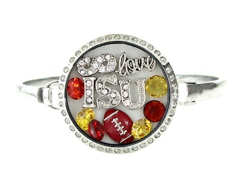 Iowa Football Floating Locket Bracelet