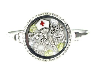 Certified Nurse Midwife Floating Locket Bracelet