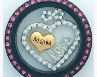 Mothers Day Gift Mom Floating Locket Charms Necklace