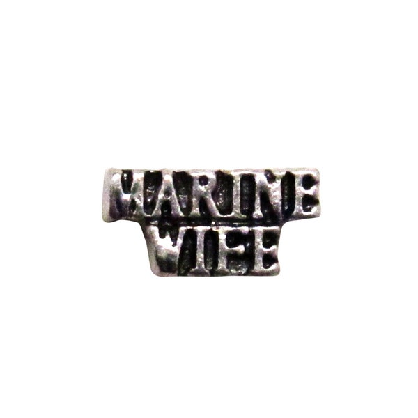 Marine Wife Charm for Floating Lockets, Bulk Wholesale Living Locket Charm, USA Seller, Fast Low Shipping
