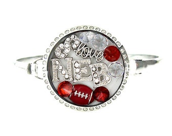Nebraska Football Floating Locket Bracelet