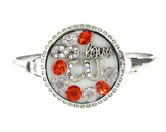 Infinity Love Clemson Floating Locket Bracelet